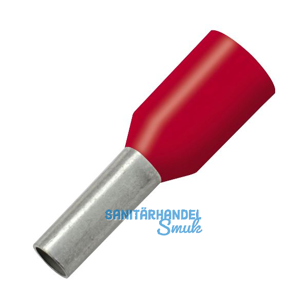 Aderendh�lse 1x10/16 mit Kragen rot