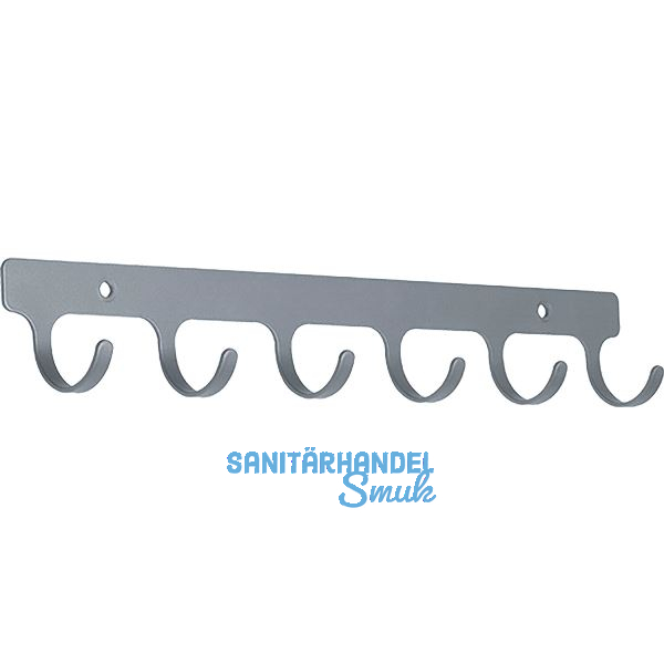 PEKA Hakenleiste Libell f�r Wandmontage, 6-fach, Stahlblech Silber