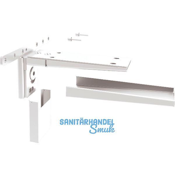 PEKA Massivholz-Tablartr�ger Pecasa Stahlblech mit Feinstruktur wei�