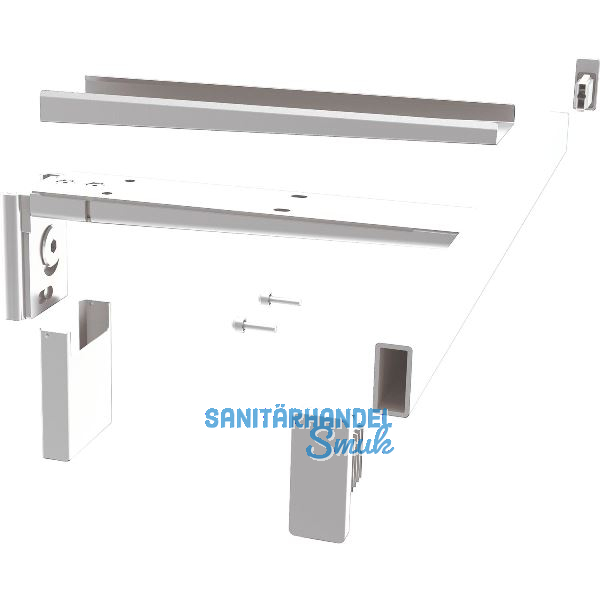 PEKA Kleiderstange 550 mm Pecasa Stahlblech mit Feinstruktur wei�