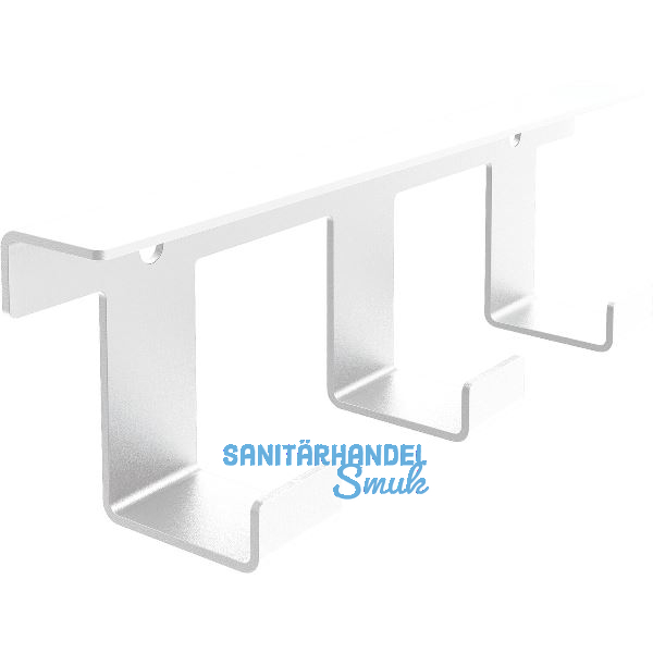 PEKA Hakenleiste 3 Haken Pecasa Stahlblech mit Feinstruktur wei�