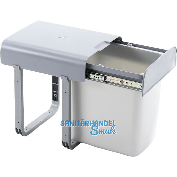 EKOTECH Einbau-Abfallsammler Aladin 40 1 x 16 Liter Kunststoff grau