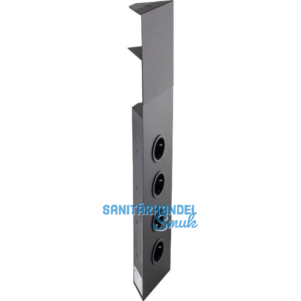 CARESSI Steckdosenelement 4ST46-58 4 Schukosteckdosen schwarz