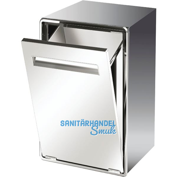 RONDA Abfall-Kippbeh�lter AU51IN 38 Liter mit Brandschutzdeckel Edelstahl