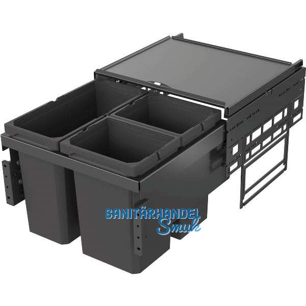 VS ENVI Space Abfalltrennsystem KB 500 mm 1 x 16/2 x 10 Liter Lava