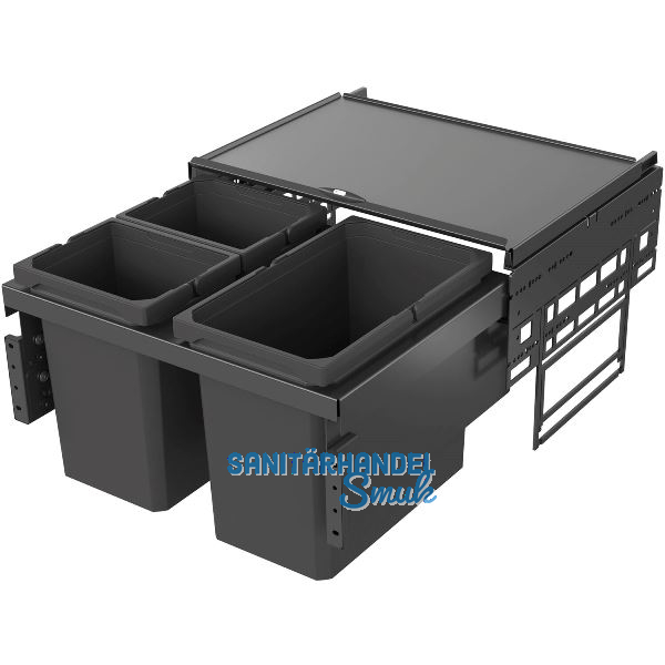 VS ENVI Space Abfalltrennsystem KB 600 mm 2 x 10/1x 22 Liter Lava