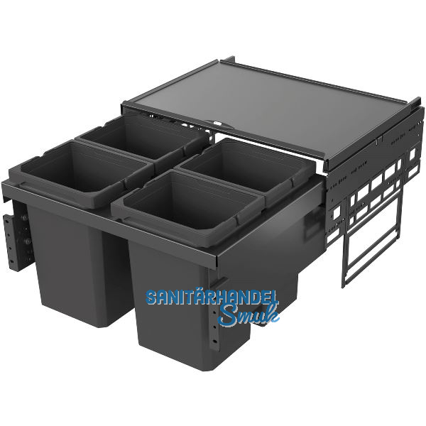 VS ENVI Space Abfalltrennsystem KB 600 mm 4 x 10 Liter Lava