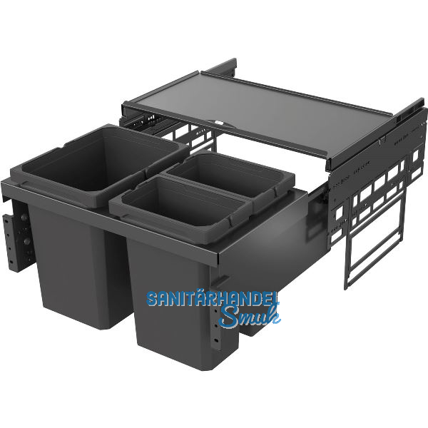 VS ENVI Space S Abfalltrennsystem KB 600 mm 15,5/2 x 75 L Lava