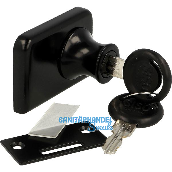 SISO Zylinder Glast�rschloss Vetro-Double gleichsperrend, Zamak schwarz