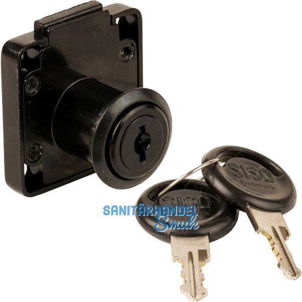 SISO Zylinder Kastenschloss 850 Lade gleichsperrend, Zamak schwarz