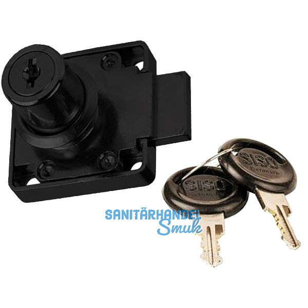 SISO Zylinder Kastenschloss 850 links gleichsperrend, Zamak schwarz