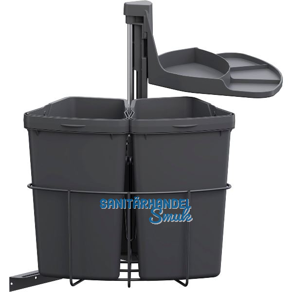 VS ENVI Einbau-Abfallsammler Center 2-fach Lava