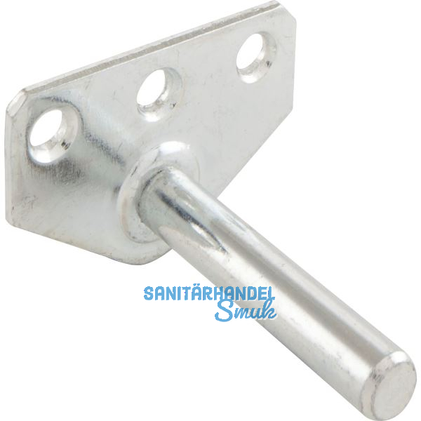 Dreieckplatte mit Tragstift Plattengr��e 45 x 31 mm, � 8 mm, Stahl blau verzinkt