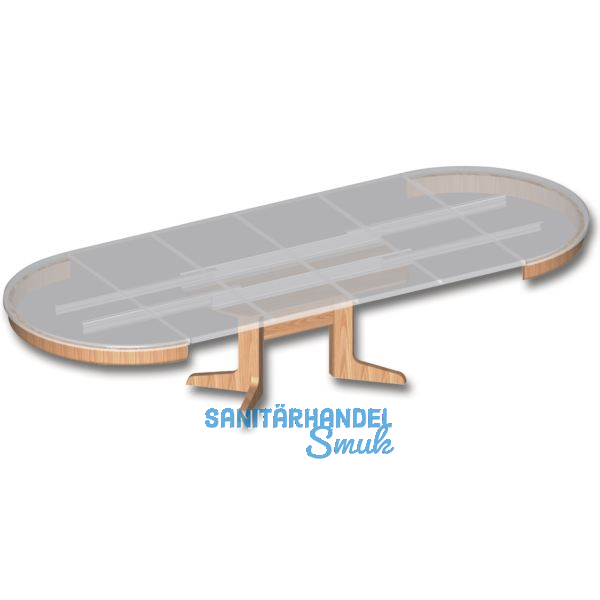 Ausziehtischf�hrung ALU 77, Auszugsl�nge 2543 mm, Platten 3x500, Aluminium