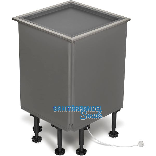 NINKA Eckschranklift Qanto R4 2 Tablare Stahl/Kunststoff Dunkelgrau