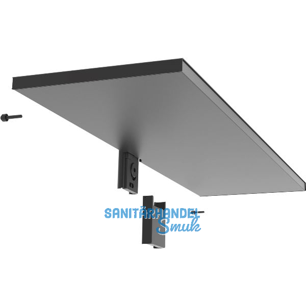 PEKA Metalltablar 850 x 250 mm Pecasa Stahlblech mit Feinstruktur schwarz