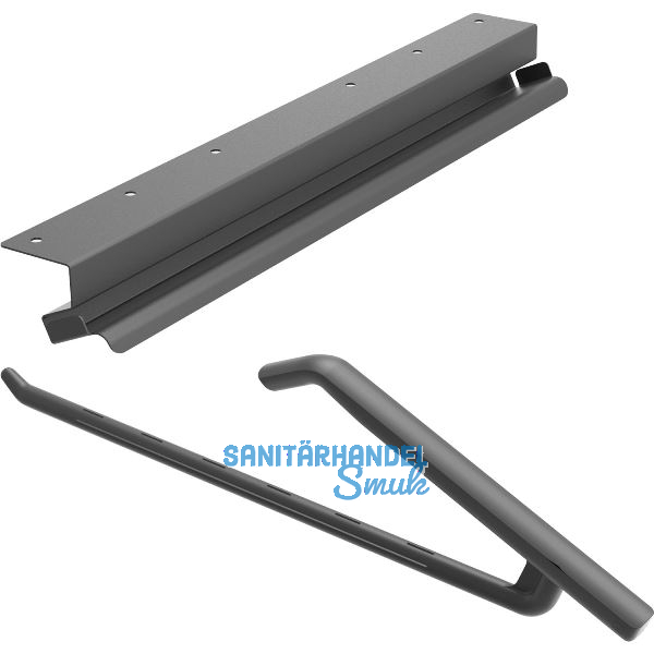 PEKA Hosenhalter-Set 550 mm Pecasa Stahlblech mit Feinstruktur schwarz