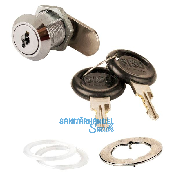 SISO Zylinder-Hebelschloss Holzmontage verschiedensperrend, verchromt