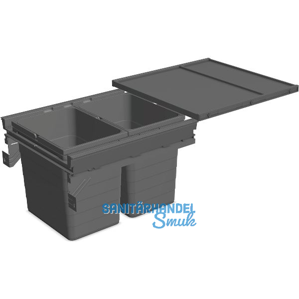 NINKA Abfalltrennsystem Set eins2f�nf KB 500/NL 500 mm dunkelgrau