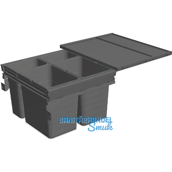 NINKA Abfalltrennsystem Set eins2f�nf KB 600/NL 500 mm dunkelgrau