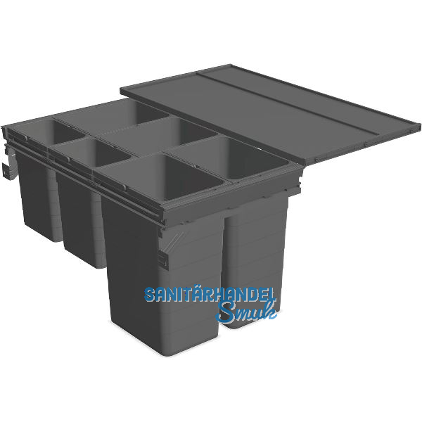 NINKA Abfalltrennsystem Set eins2f�nf KB 900/NL 500 mm dunkelgrau