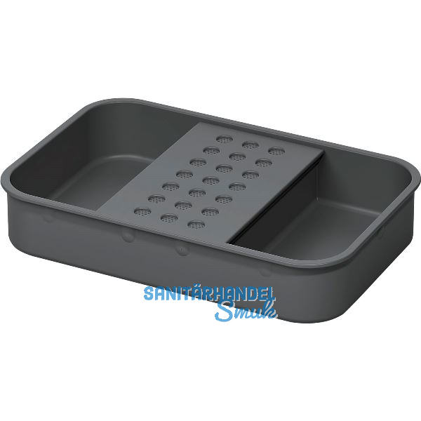 NINKA Schale Bio klein eins2top 4,2/5,5/8 Liter Dunkelgrau