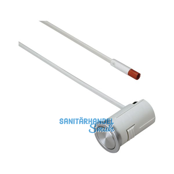 ELEKTRA Druckschalter 230 V, 1-polig, mit 1000 mm Anschlussleitung, vernickelt