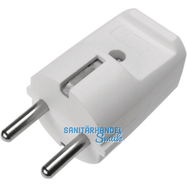 Schutzkontakt-Stecker, 2-polig + Erdung, 10/16 A, 250 V, Kabeleinf�hrung zentral