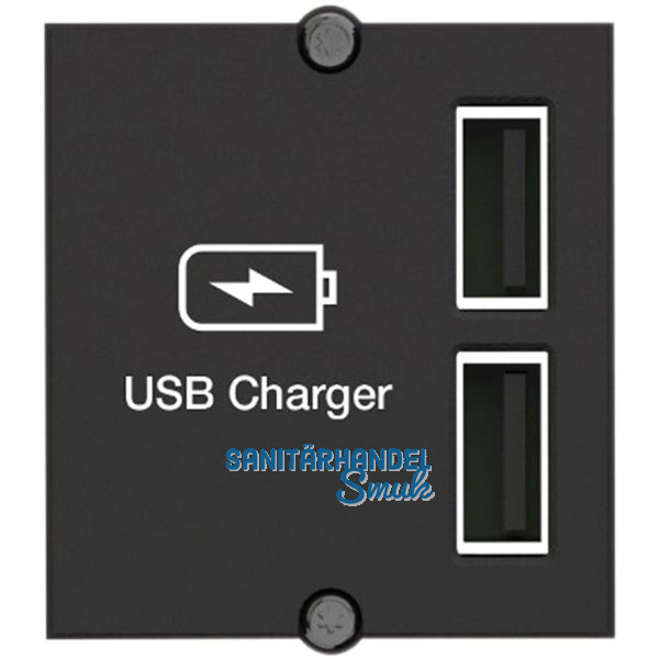 BACHMANN Keystone Modul USB Doppelcharger 2xUSB-A, 2,4A
