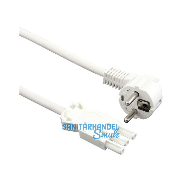 Anschlussleitung Ger�tekupplung GST18/Schukostecker 1000 mm wei�