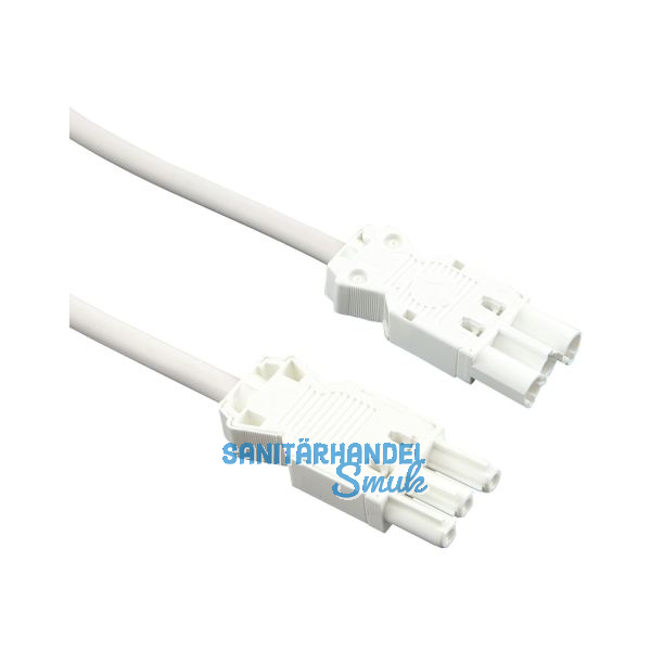 Verbindungsleitung mit Stecker und Ger�tekupplung GST18, 300 mm, wei�