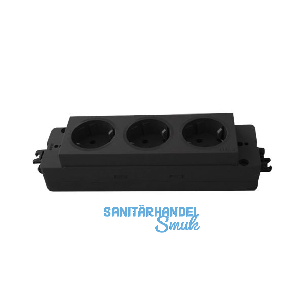 Steckdosenleiste EVOline Express 3 x Schuko, GST, schwarz