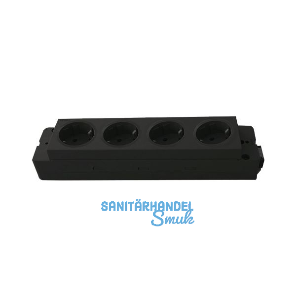 Steckdosenleiste EVOline Express 4 x Schuko, GST, schwarz