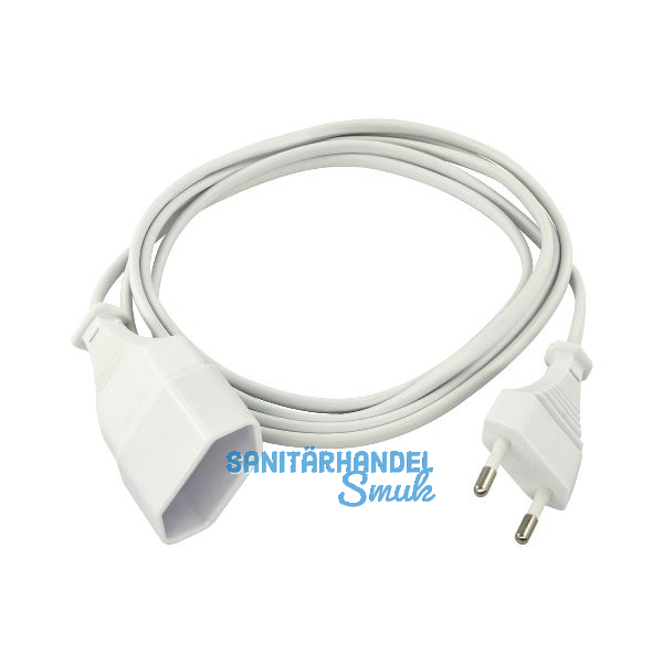 BACHMANN Euro-Stecker Verl�ngerung 230 V, L�nge 2000 mm, wei�