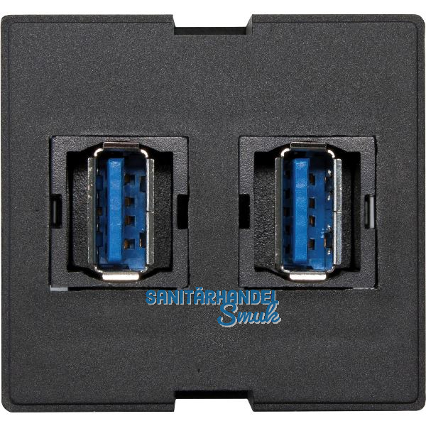 EVOline Wechselmodul 2xUSB 3.0 Typ A, schwarz