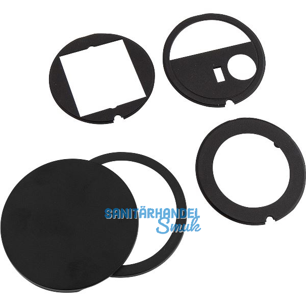 BACHMANN Pix Deckelset mit Schwenkdeckel und Zierring schwarz