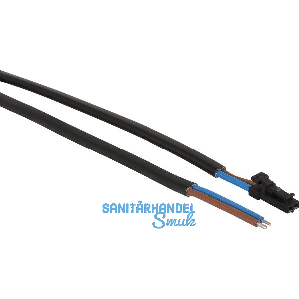 Anschlussleitung ummantelt 12 V/DC mit Stecker und verzinnten Enden, 2000mm