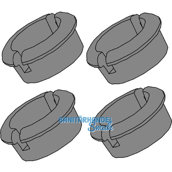 L&S Ersatz- Befestigungsclips 4 Stk. zu Unterbauleuchte Lugano