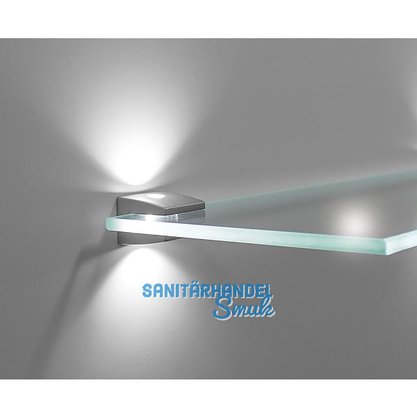 FURNIKA LED-Glasklemmtr�ger ZETA 3S 1,2 W, Zamak alufarbig