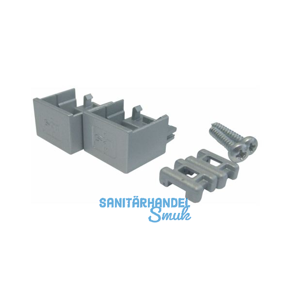 L&S Endkappen- Aufbauset zu Aluprofil MECCANO MEC-1, alufarbig