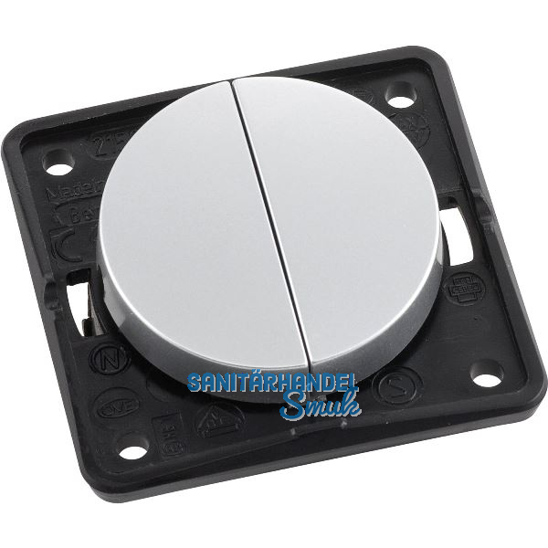 BERKER Integro Flow/Pure Serienschalter chrom matt lackiert