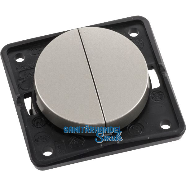 BERKER Integro Flow/Pure Serienschalter Edelstahl Effekt