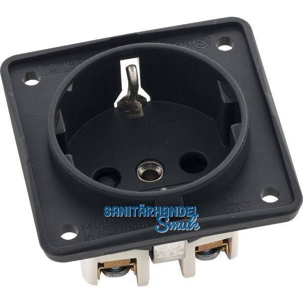 BERKER Integro Schuko-Steckdose mit erh�htem Ber�hrungsschutz, anthrazit matt
