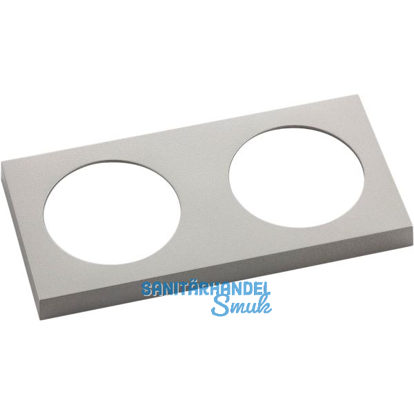 BERKER Integro Pure Rahmen 2-fach Edelstahl Effekt lackiert