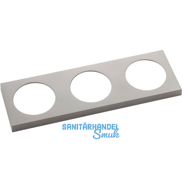 BERKER Integro Pure Rahmen 3-fach Edelstahl Effekt lackiert