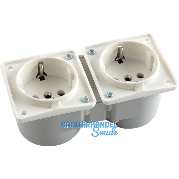 BERKER Integro Doppelsteckdose polarwei� ohne Rahmen