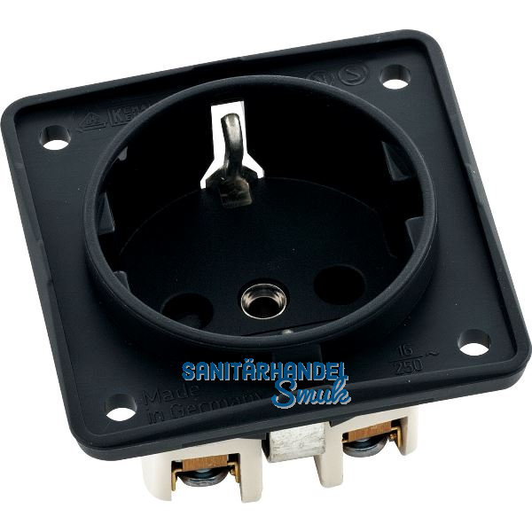 BERKER Integro Schuko-Steckdose, schwarz matt