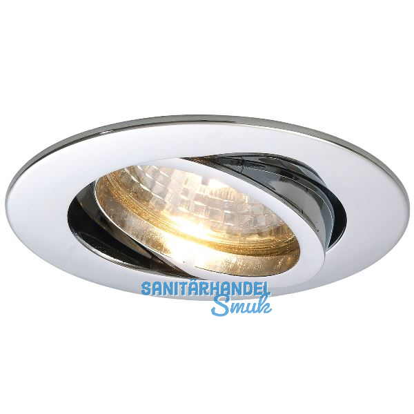 Deckeneinbauleuchte Rund H 230 V, max. 50 Watt, � 88 mm, verchromt