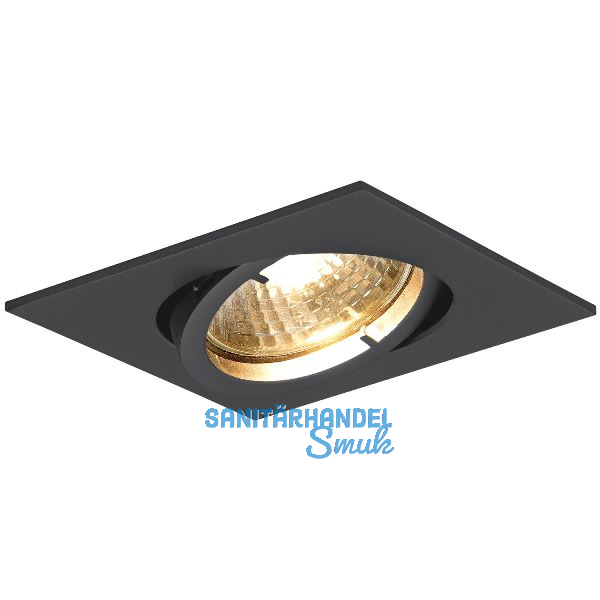 Deckeneinbauleuchte Quad H 230 V, max. 50 Watt, 82x82 mm, schwarz matt