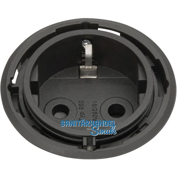 EVOline One Steckdose schwarz DM 59 mm